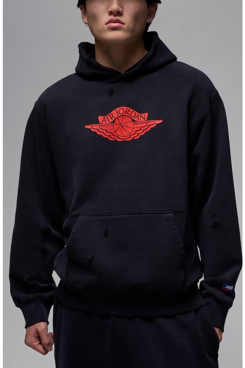 Jordan Rare Air Oversize Distressed Pullover Hoodie (Men) | Nordstrom