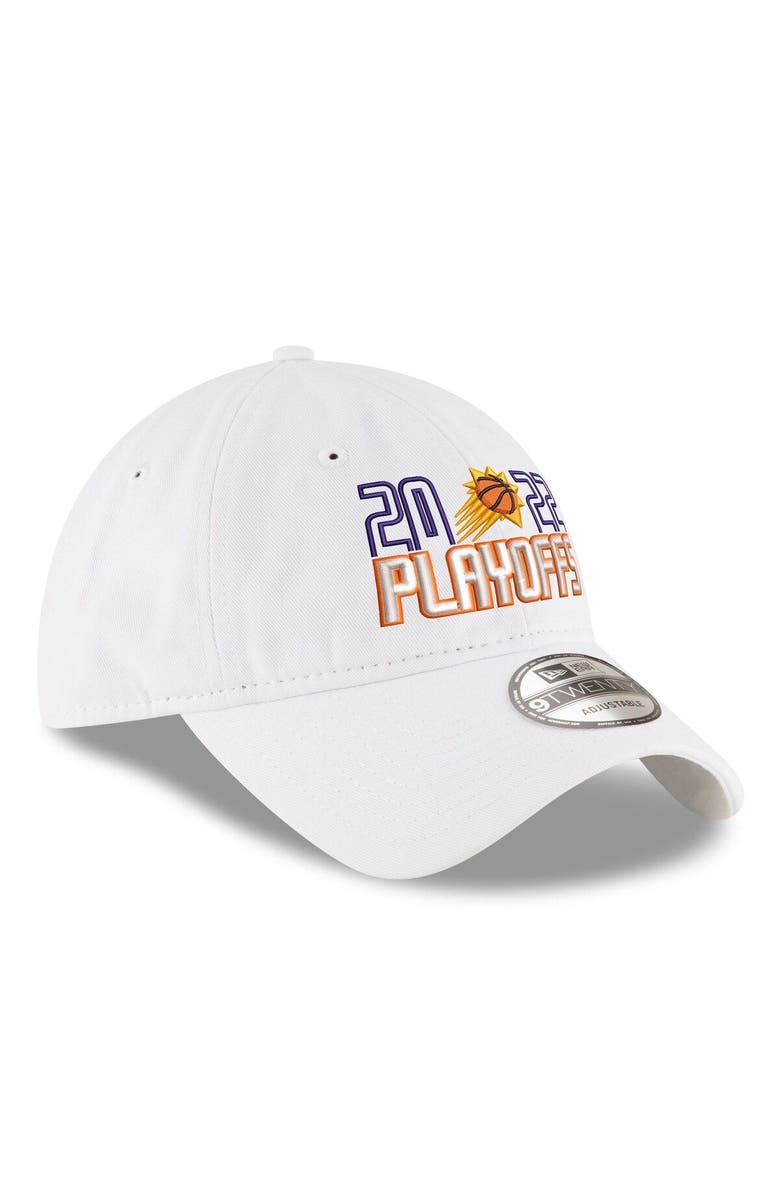 New Era Men's New Era White Phoenix Suns 2022 NBA Playoffs Bubble Letter 9TWENTY Adjustable Hat, Alternate, color, 