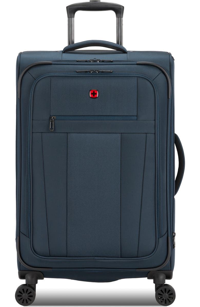 SWISSGEAR 24-Inch Softside Spinner Luggage, Main, color, Navy