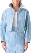 Akris punto Egg Shape Cotton Denim Jacquard Jacket