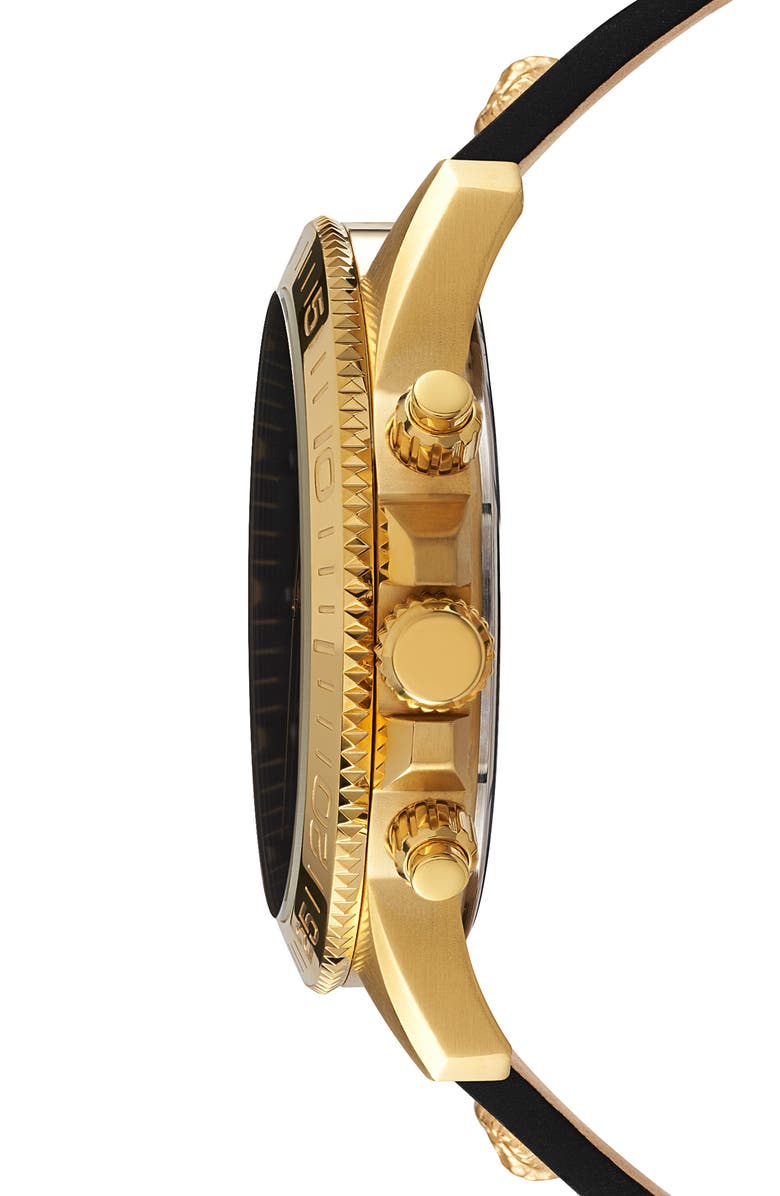 VERSUS Versace Griffith Chronograph Leather Strap Watch, 46mm, Alternate, color, 