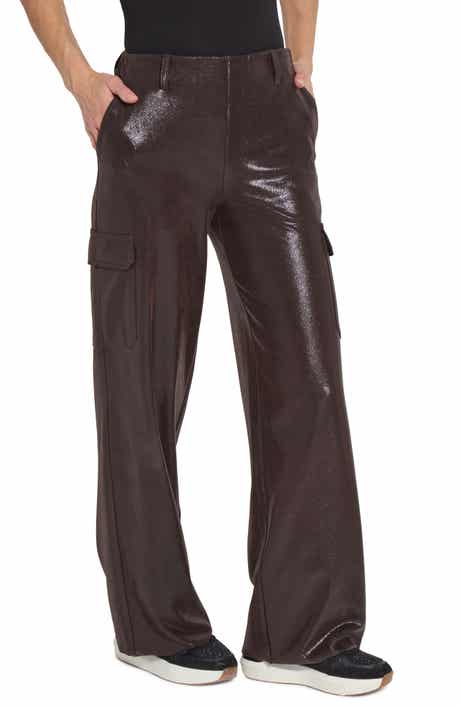 Lysse Metallic Faux Suede Cargo Pants