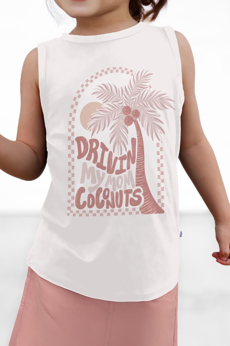 Drivin' My Mom Coconuts Tank, Alternate, color, White
