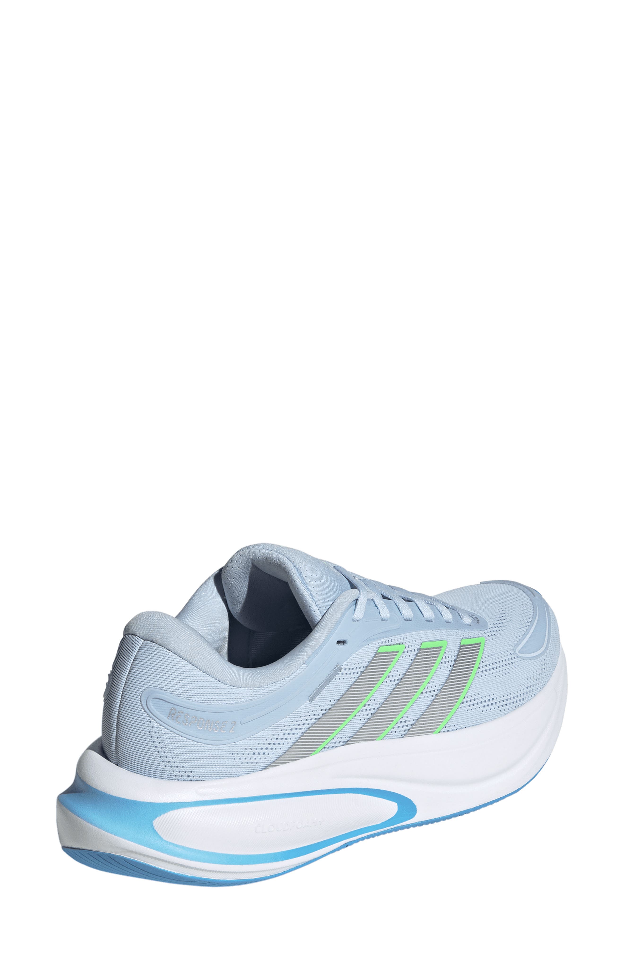 adidas Response 2 Running Shoe, Alternate, color, Crystal Sky/ Silver/ Lime