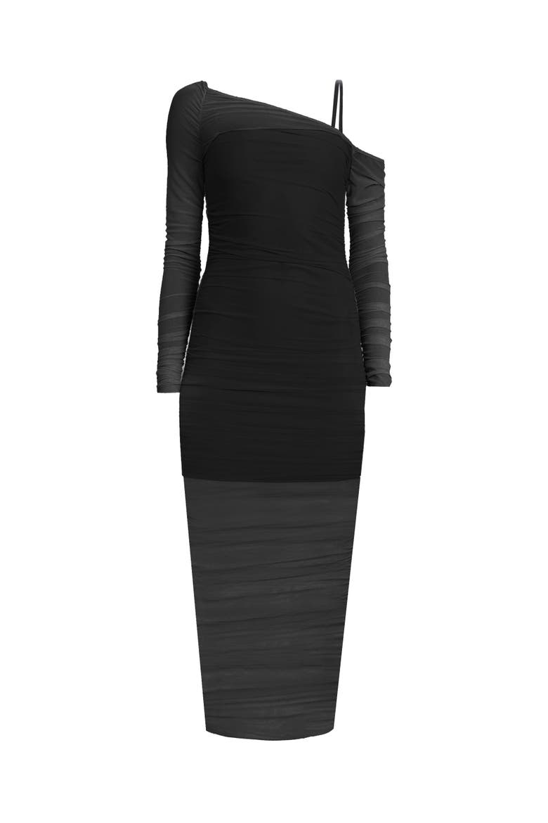 Chantae Mesh Dress, Main, color, Black