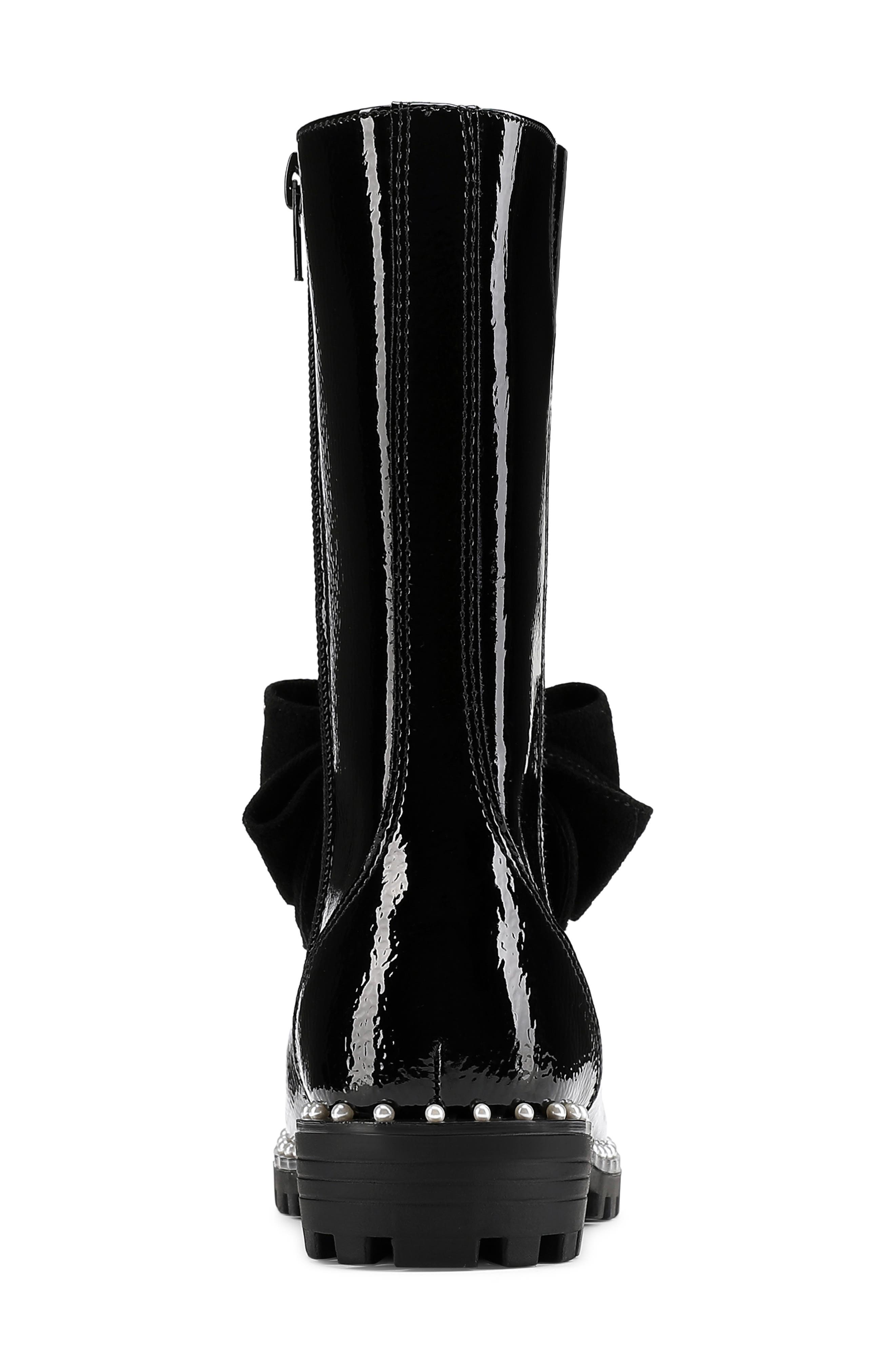 Kurt Geiger London Kids' Kensington Bow Boot, Alternate, color, Black Patent