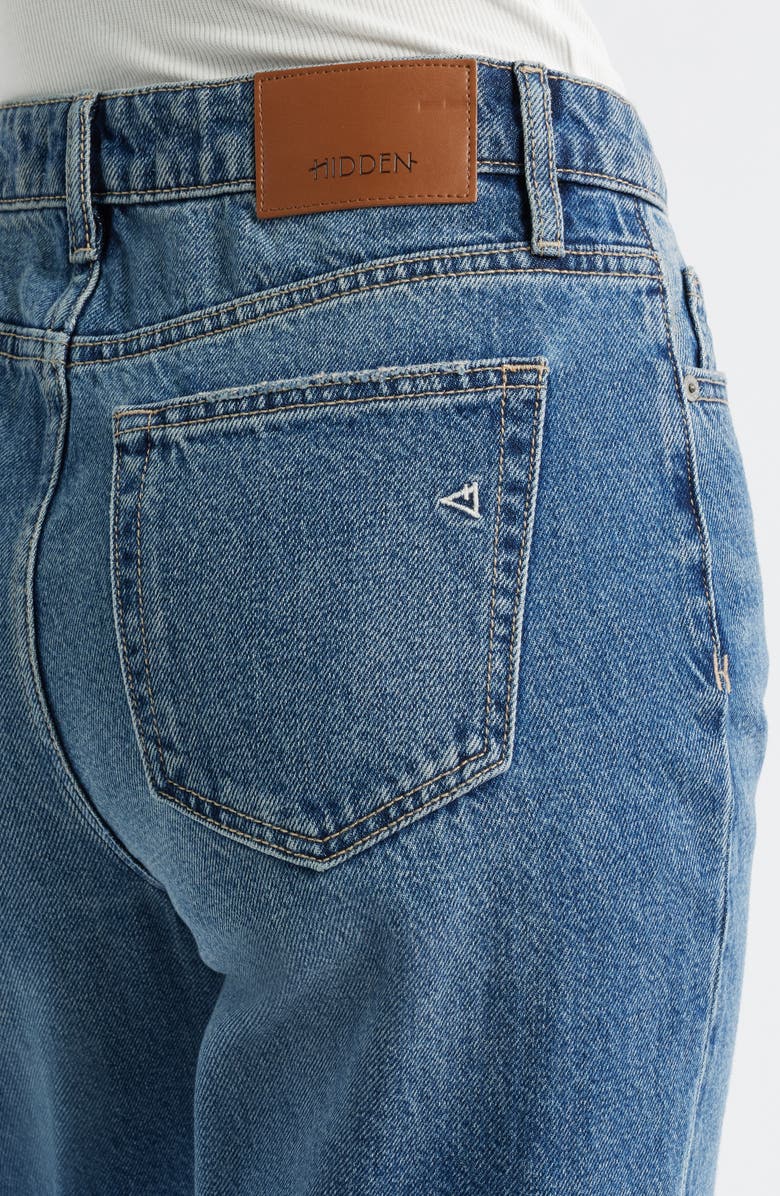 HIDDEN JEANS Classic High Waist Straight Leg Jeans, Alternate, color, Med.wash