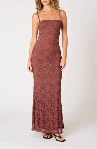 Nia Vetiver Embroidered Maxi Dress