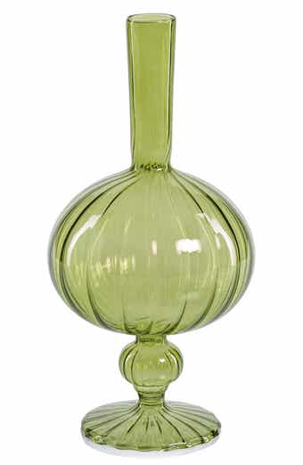 Zodax Vellum Set of 2 Spiral Decorative Glass Vases