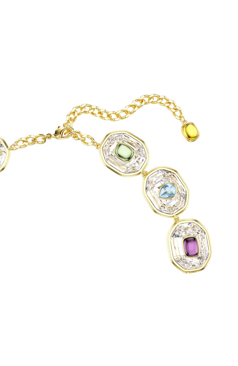 Swarovski Chroma Crystal Collar Necklace, Alternate, color, Gold/ Multi