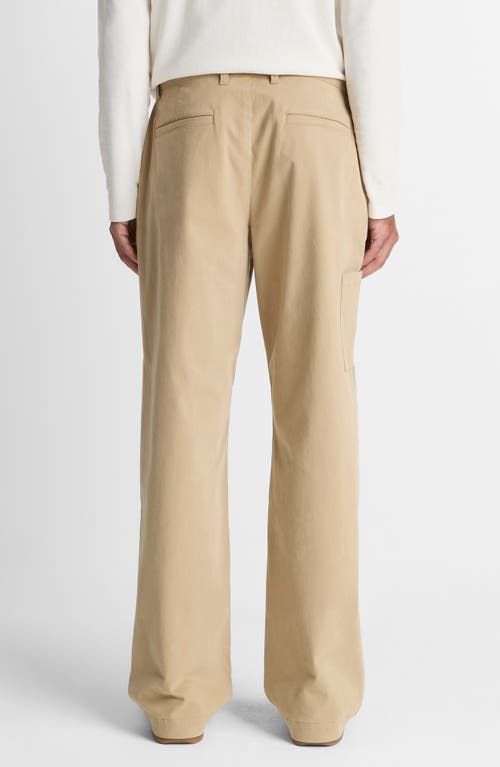 Vince Peached Cotton Blend Henry Regular Fit Pants In Neutral