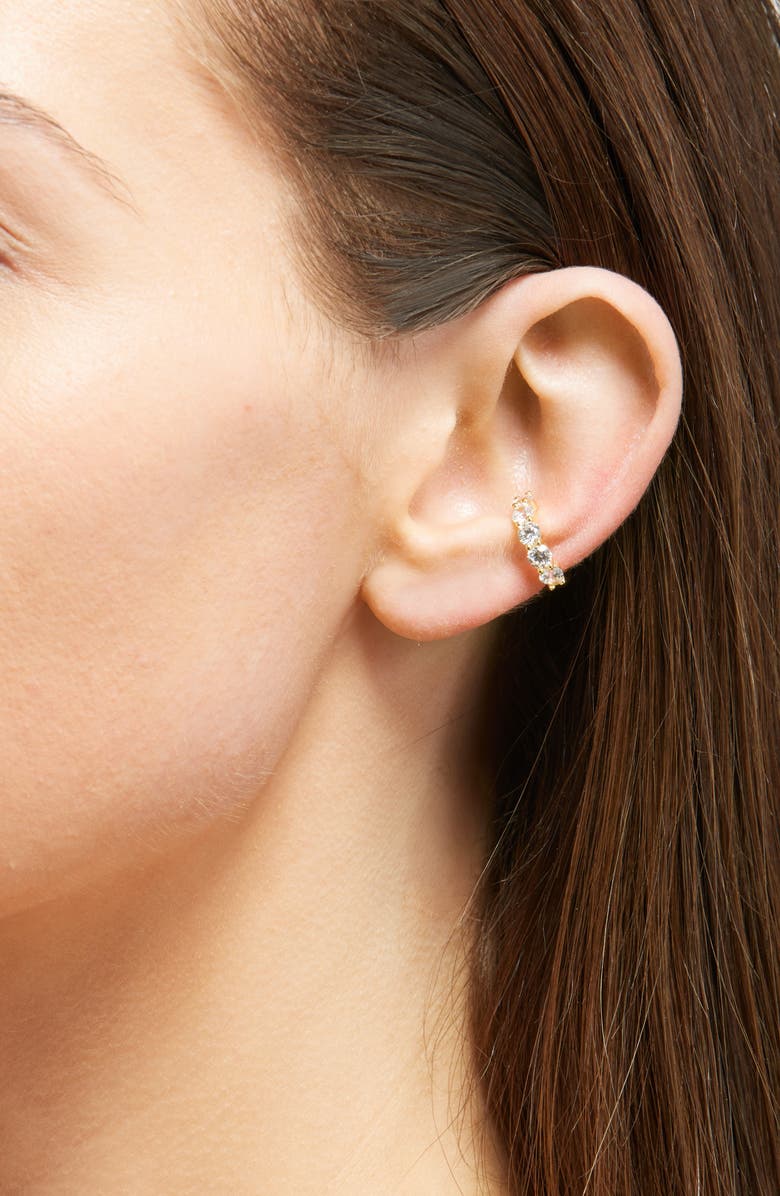 Shashi Bianca Ear Cuff, Alternate, color, Gold