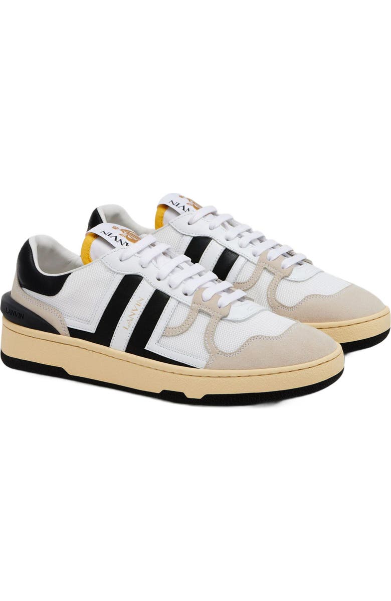 Lanvin CLAY MESH SNEAKERS, Alternate, color, White/Black