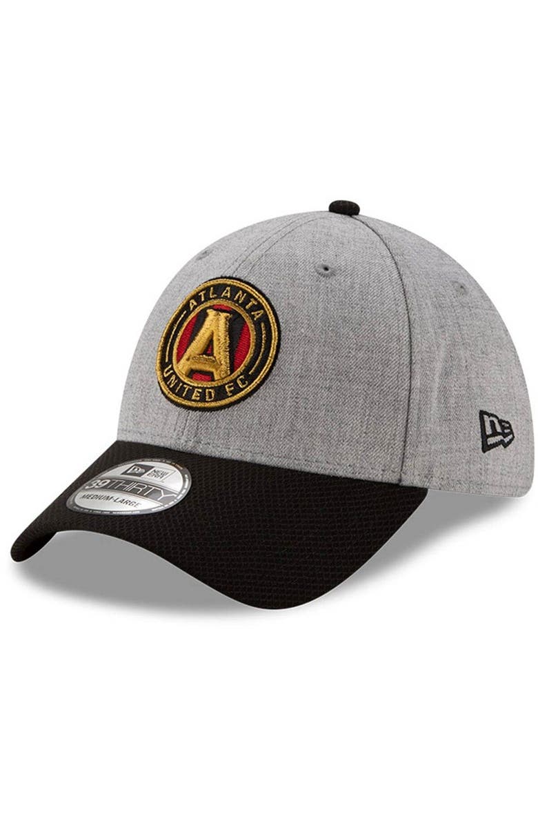 New Era Men's New Era Heathered Gray/Black Atlanta United FC Change Up Redux 39THIRTY Flex Hat, Main, color,