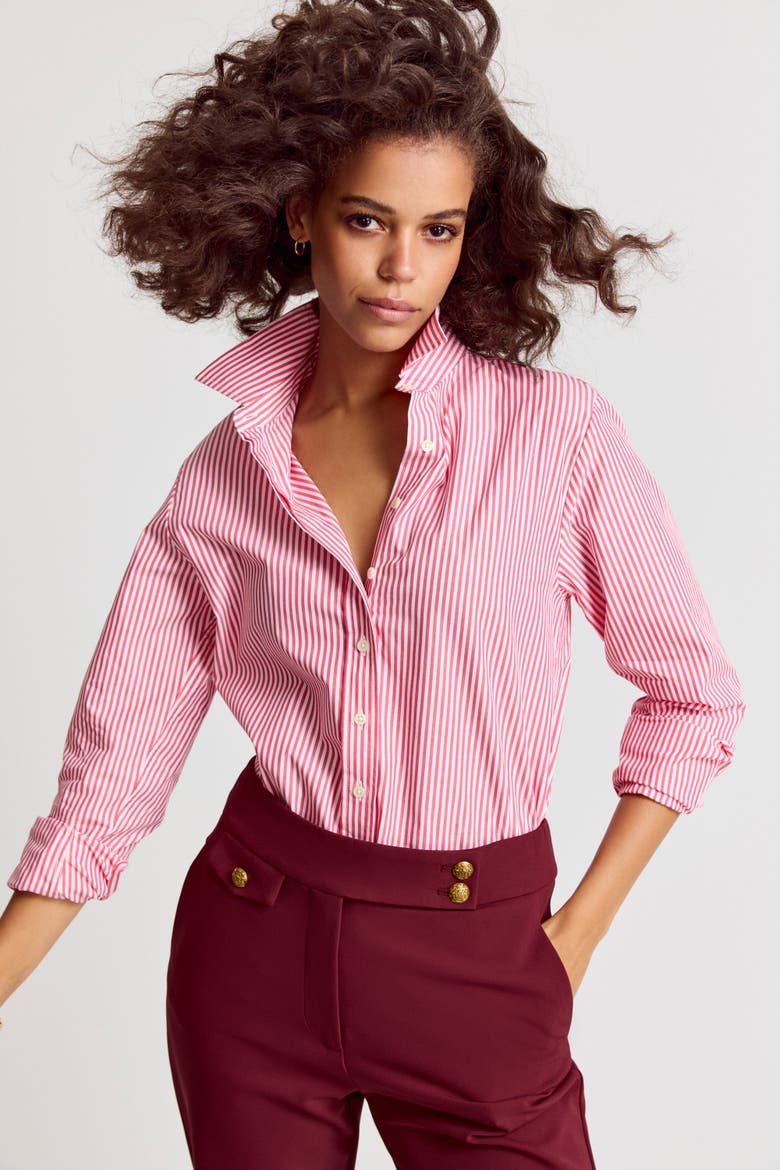 The Icon Shirt in Stripe, Alternate, color, Red/White Stripe