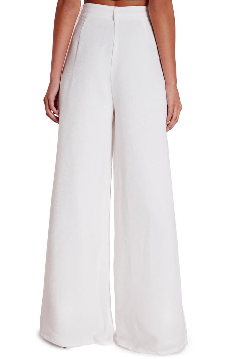 Missguided High Waist Wide Leg Crepe Trousers, Alternate, color, 