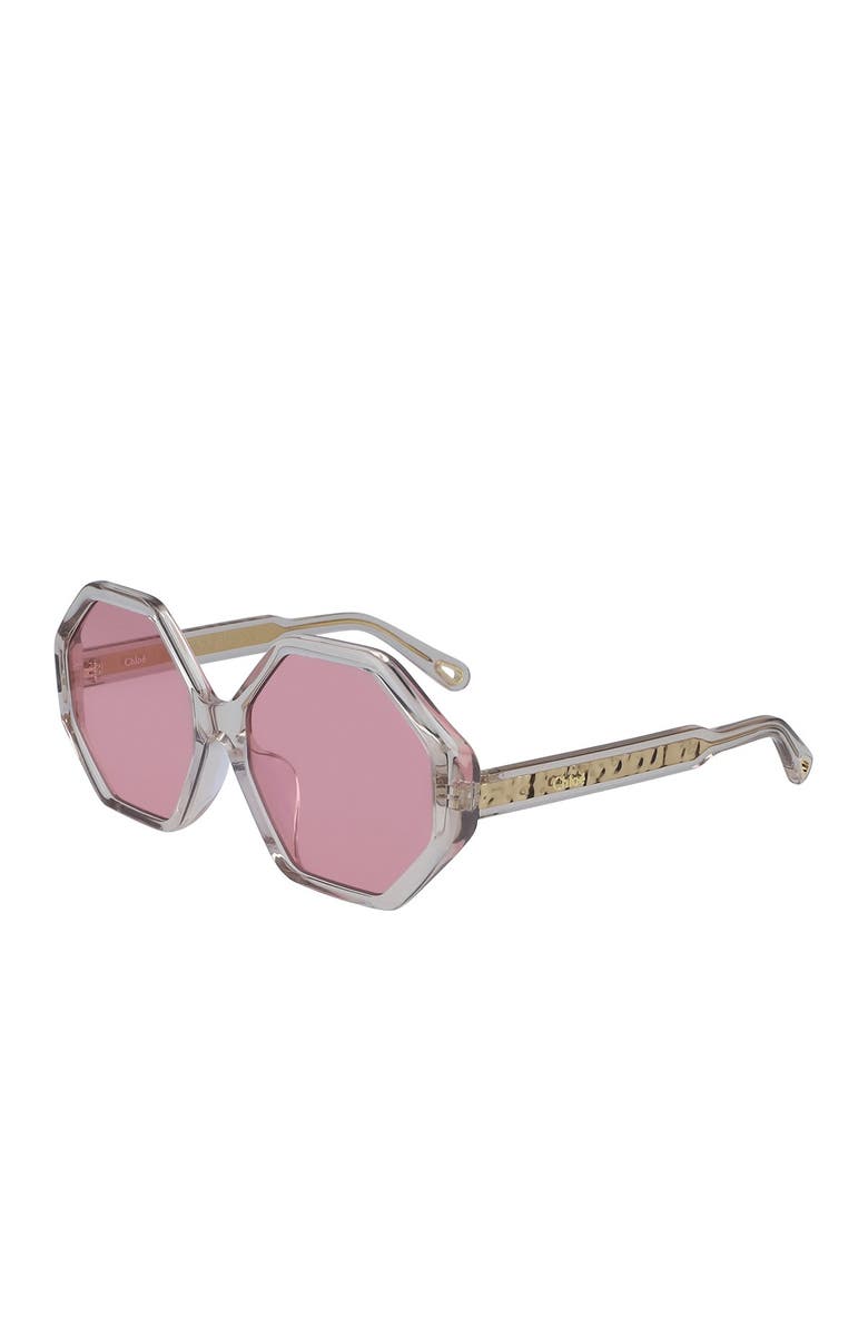 Chloé Willow 57mm Geo Sunglasses, Main, color,