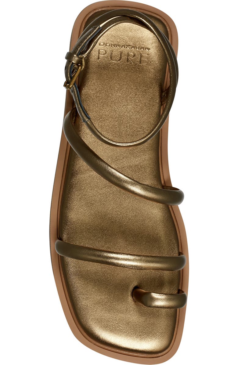 PURE Donna Karan Allie Strappy Sandal, Alternate, color, Bronze