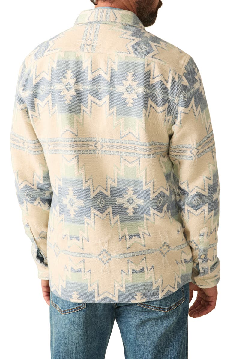Faherty x Doug Good Feather Surf Flannel Organic Cotton Button-Up Overshirt, Alternate, color, 