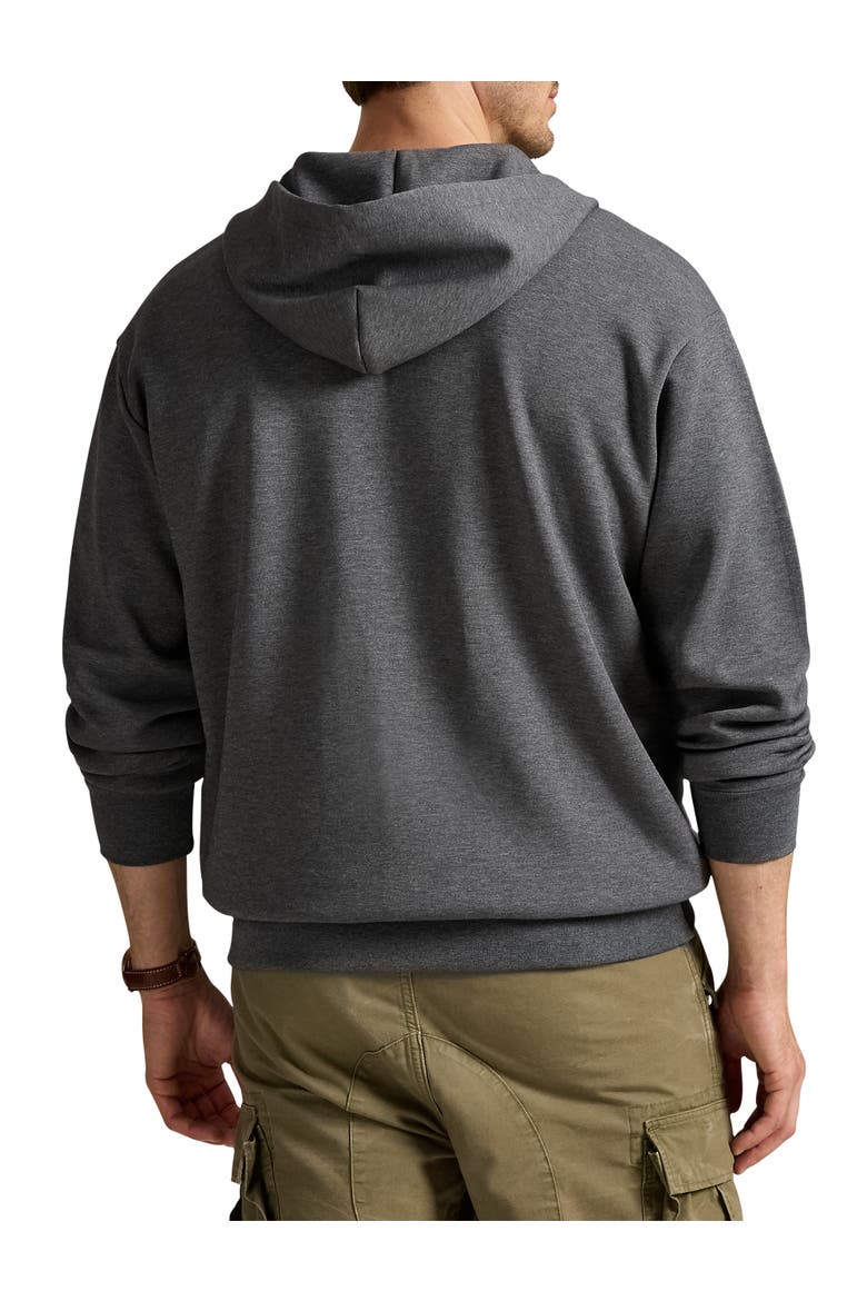 Big & Tall Double-Knit Full-Zip Hoodie, Alternate, color, BARCLAY HEATHER