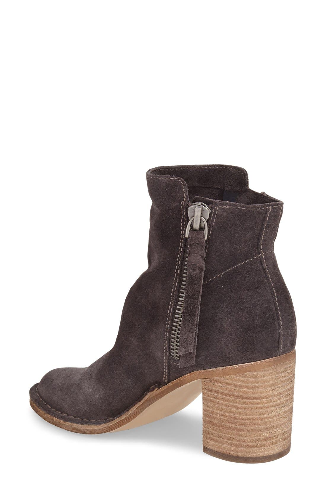 'Lana' Block Heel Bootie, Alternate, color, ANTHRACITE SUEDE