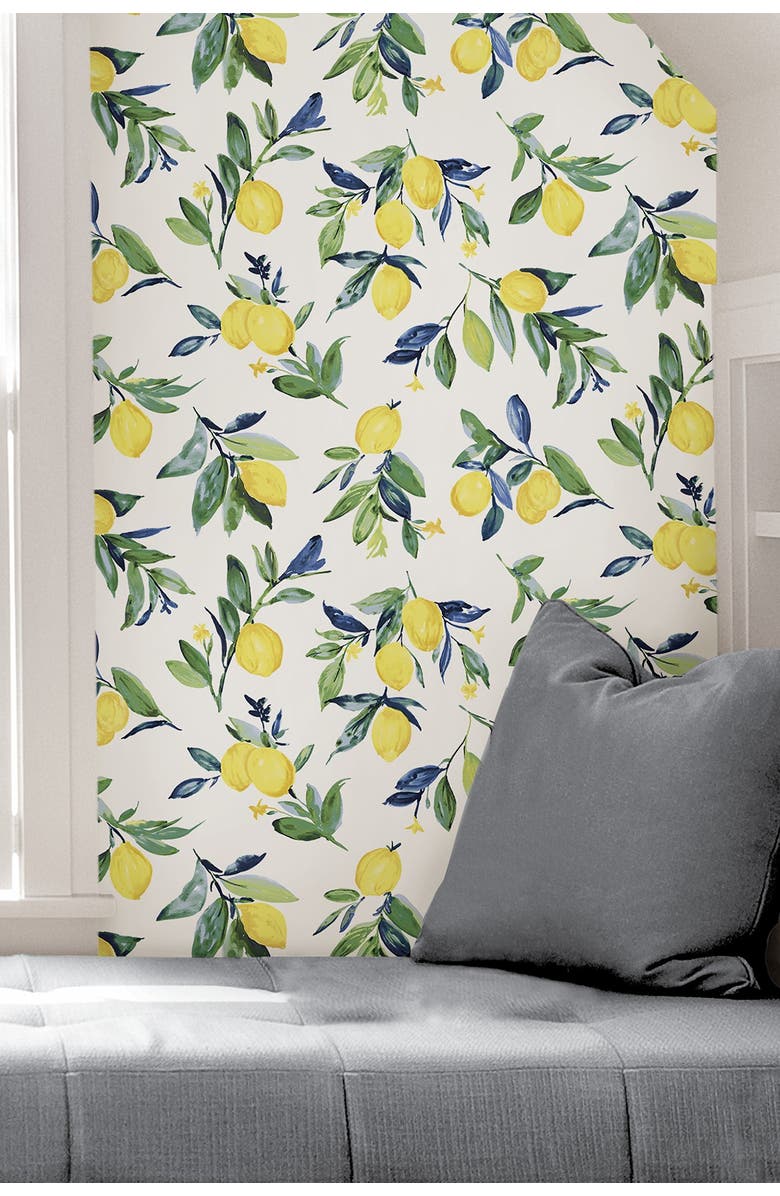 Wallpops Lemon Drop Yellow Peel & Stick Wallpaper, Alternate, color, Yellow