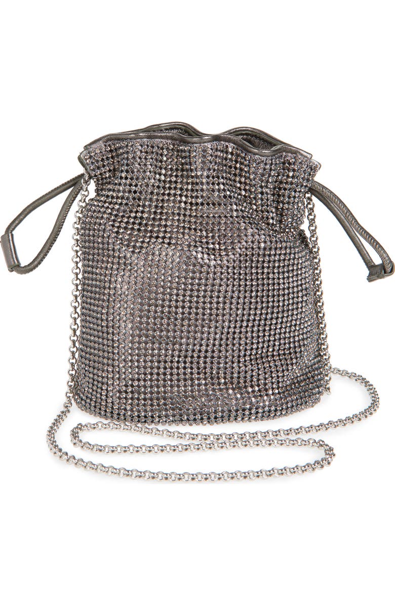 Anya Hindmarch Eyes Crystal Mesh Drawstring Pouch, Alternate, color,