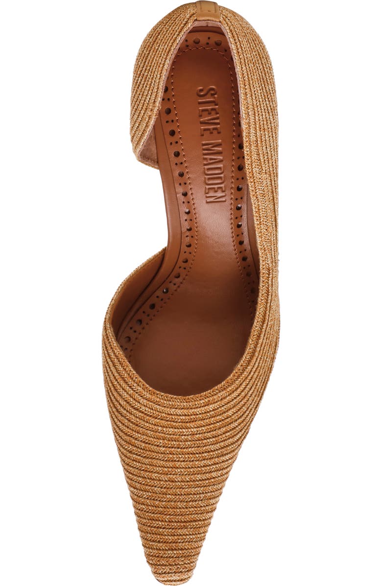 Steve Madden Elegant Raffia Half d'Orsay Pump, Alternate, color,