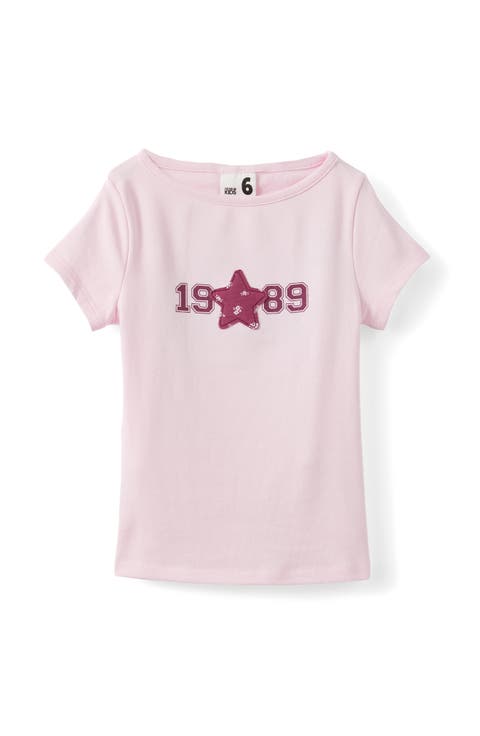 Kid's Fitted Short Sleeve Essential Boat Neck Tee
