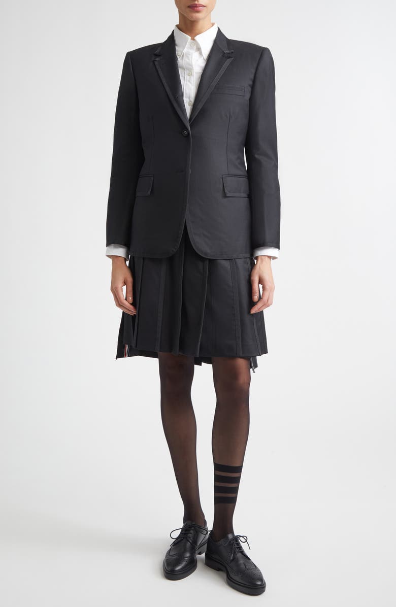 Thom Browne Super 120s Wool Twill Classic Sport Coat, Alternate, color, Black