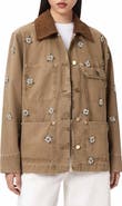 AllSaints Bex Embroidered Detail Denim Jacket