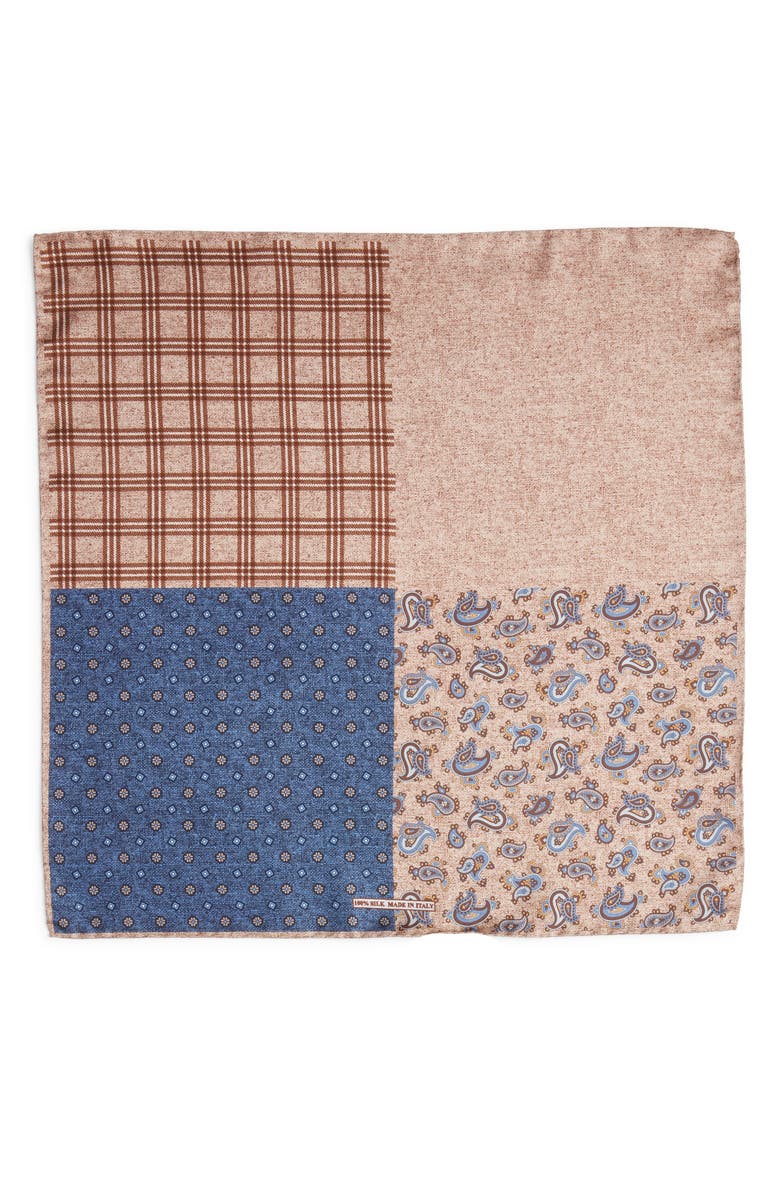 Nordstrom Four Panel Silk Pocket Square, Alternate, color,