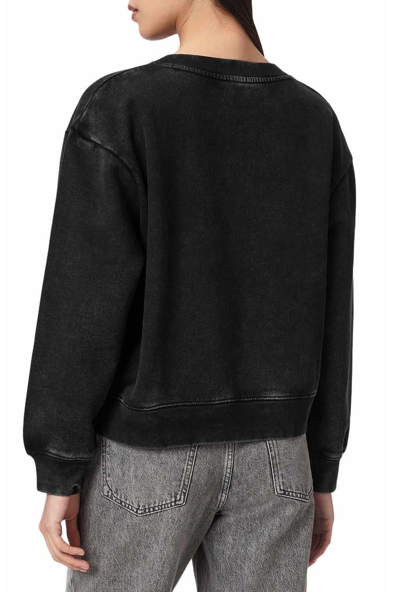 Chains Pippa Embellished Sweatshirt, Alternate, color, WASHED BLACK