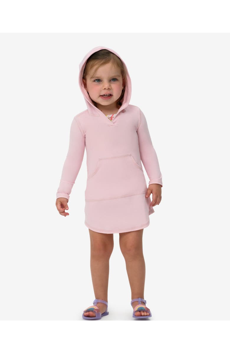 BloqUV Toddler's Hoodie Dress, Alternate, color, Tickle Me Pink