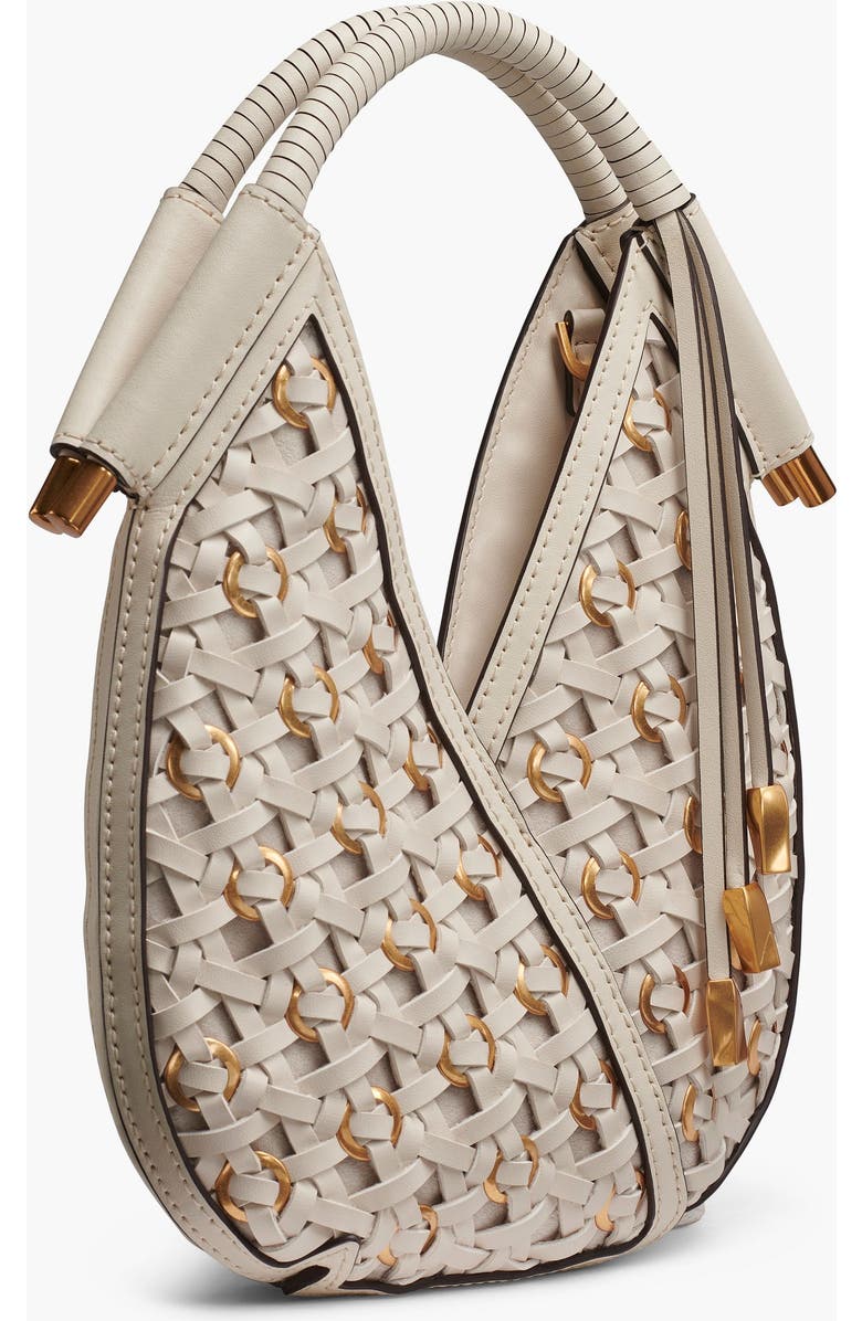 Donna Karan New York Baldwin Woven Grommet Micro Crossbody, Alternate, color, Bone