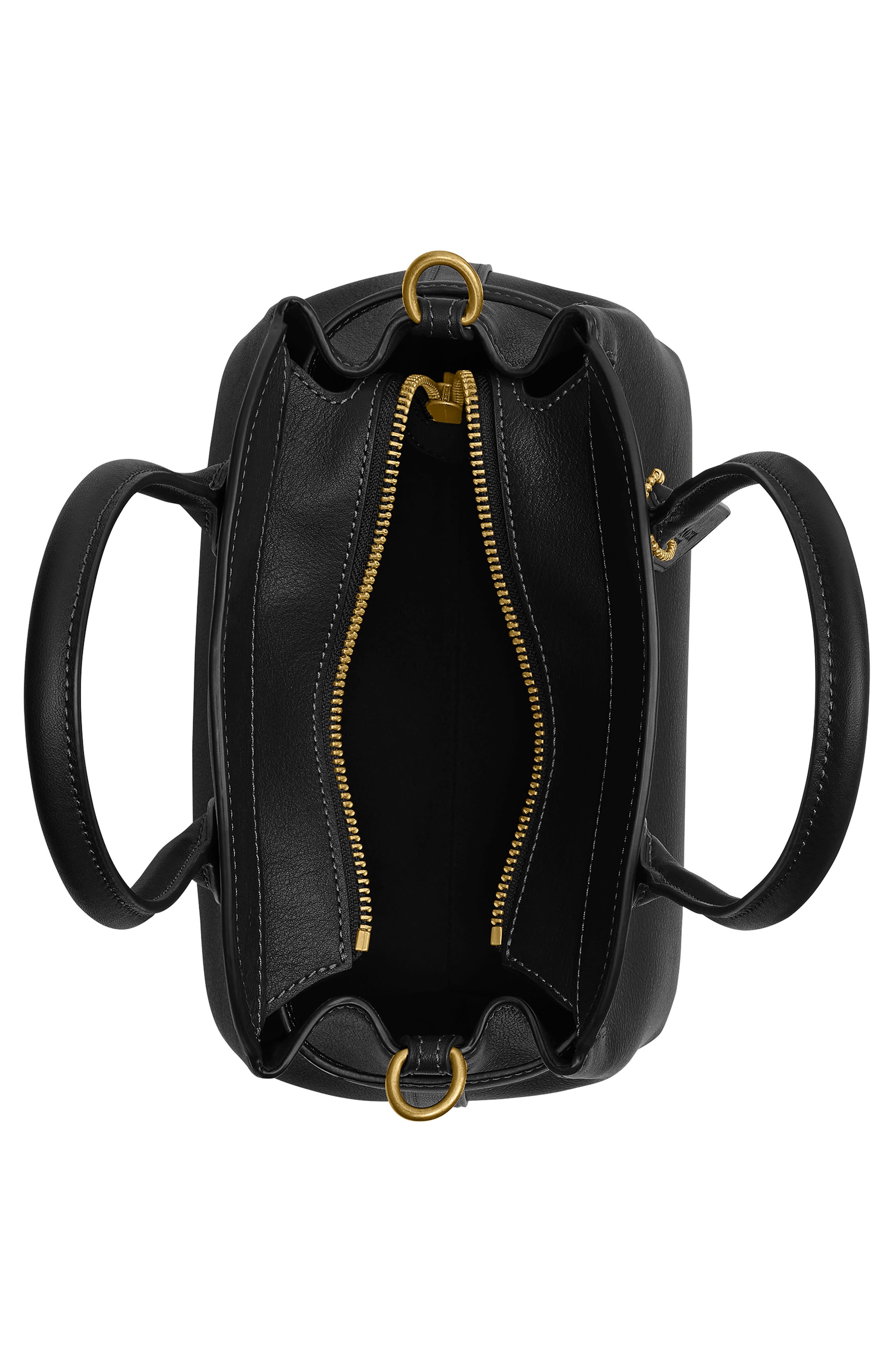 COACH Soft Empire 21 Leather Carryall Bag, Alternate, color, B4/Black