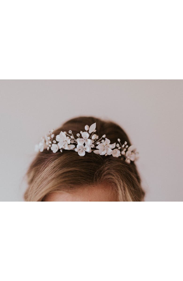 Untamed Petals Josephine Crystal Tiara, Alternate, color, Gold