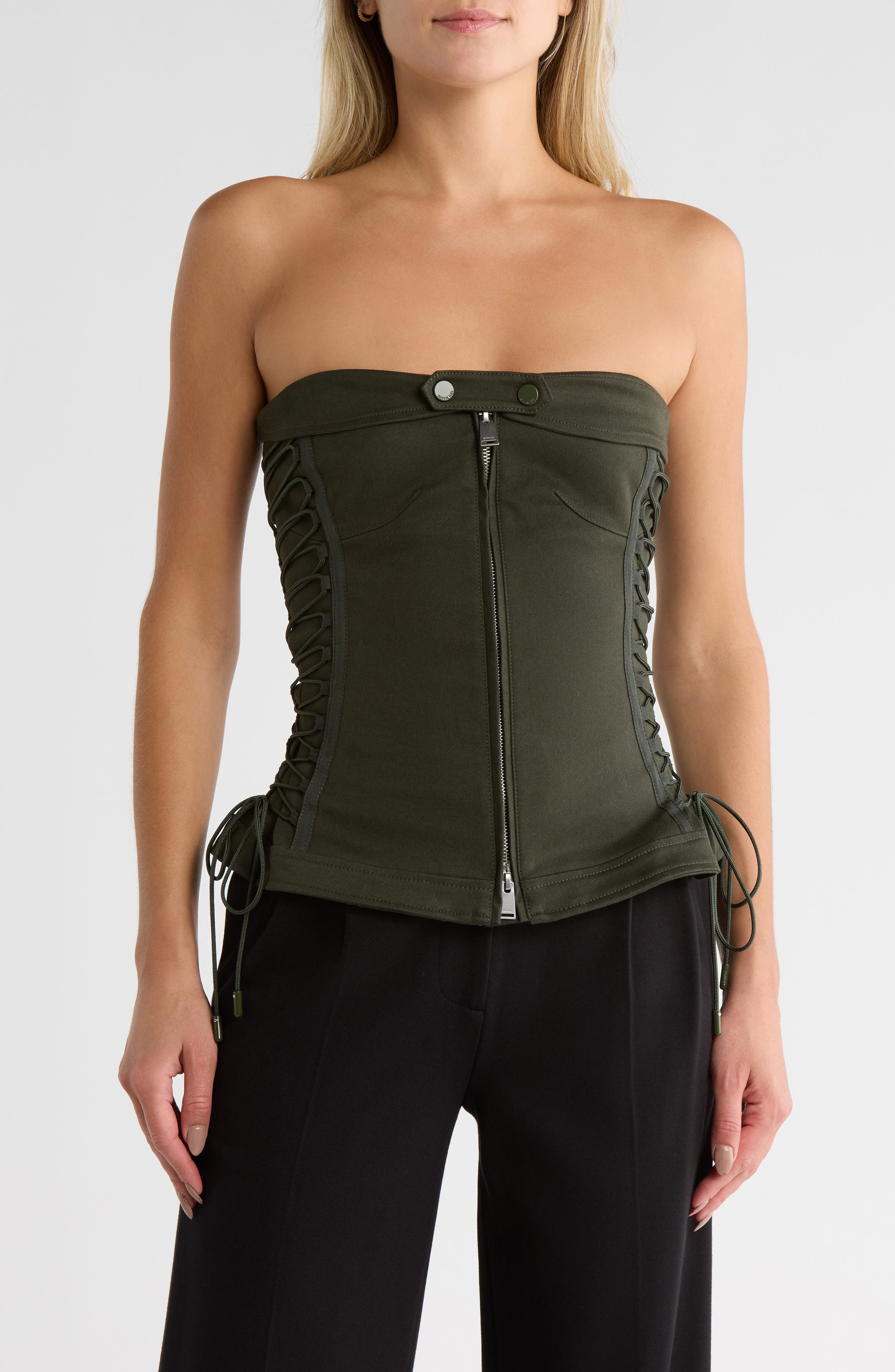 Simkhai Sasha Zip Up Bustier Top