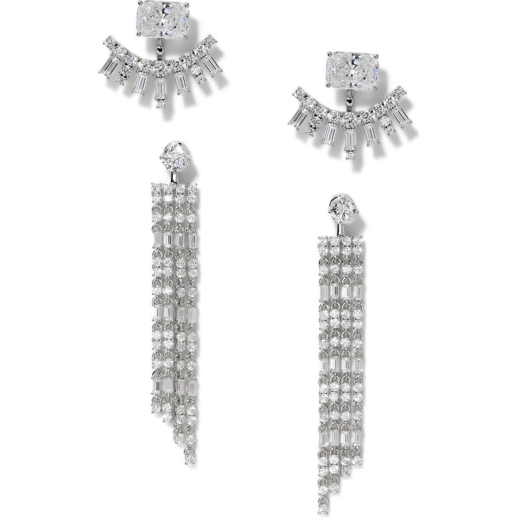 Nadri Bonne Anne Set Of 2 Cubic Zirconia Earrings In Gray