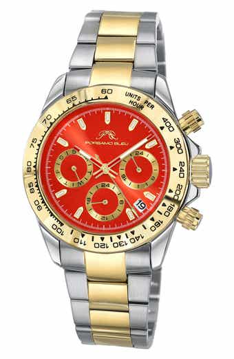 PORSAMO BLEU Alexis Two-Tone Multifunction Bracelet Watch, 37mm