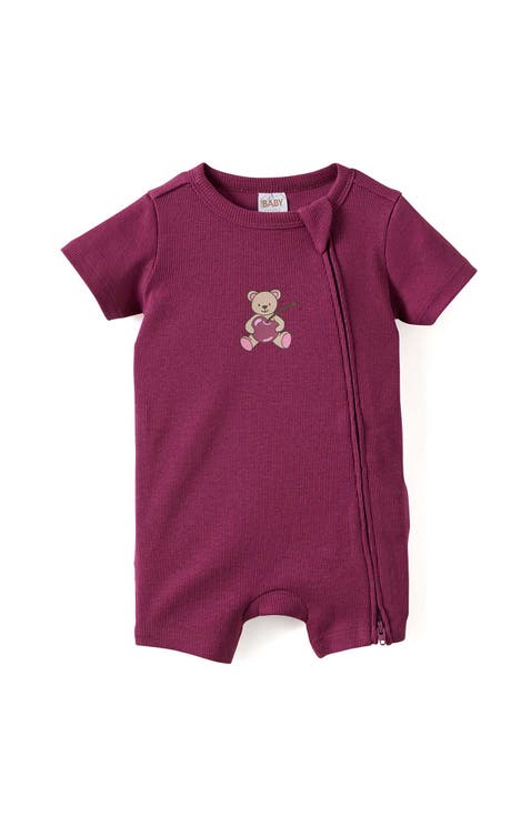 Growie Short Sleeve Zip All In One Romper
