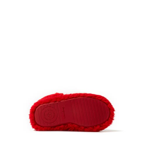 Dearfoams Kids' Emery Critter Closed Back Animal Slipper In Red