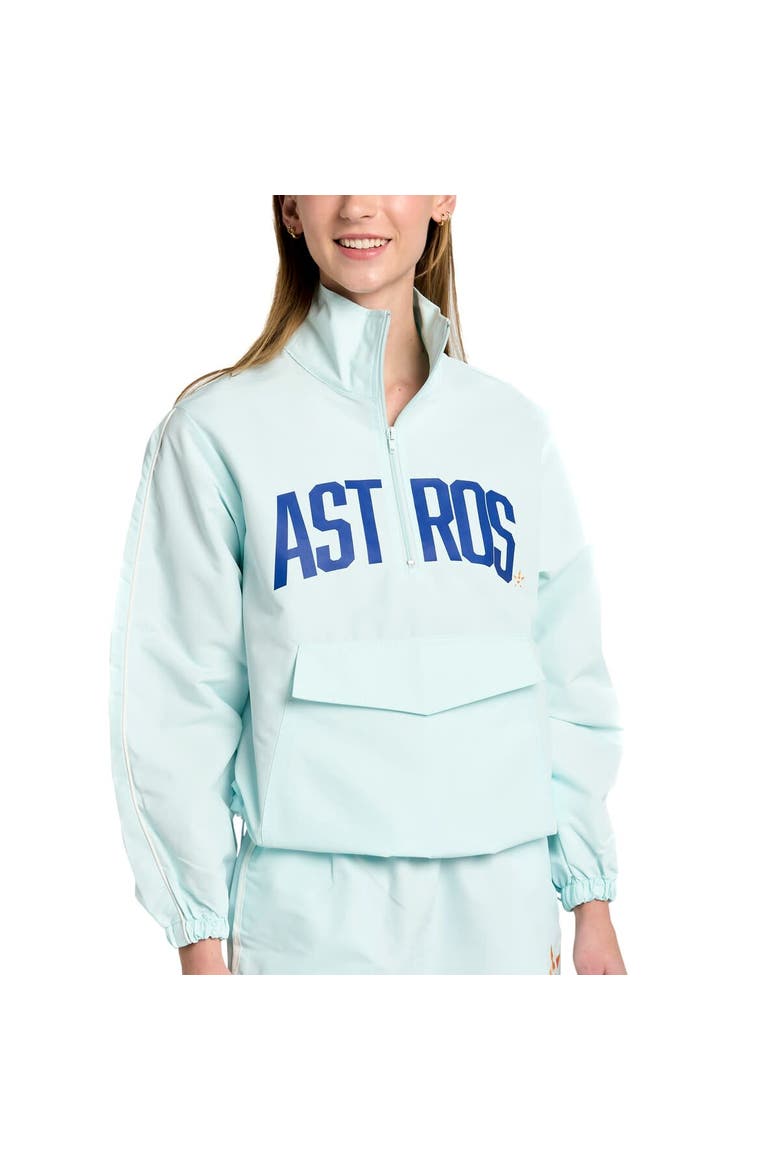 Women's Lusso Light Blue Houston Astros Parker Half-Zip Jacket, Alternate, color, Light Blue