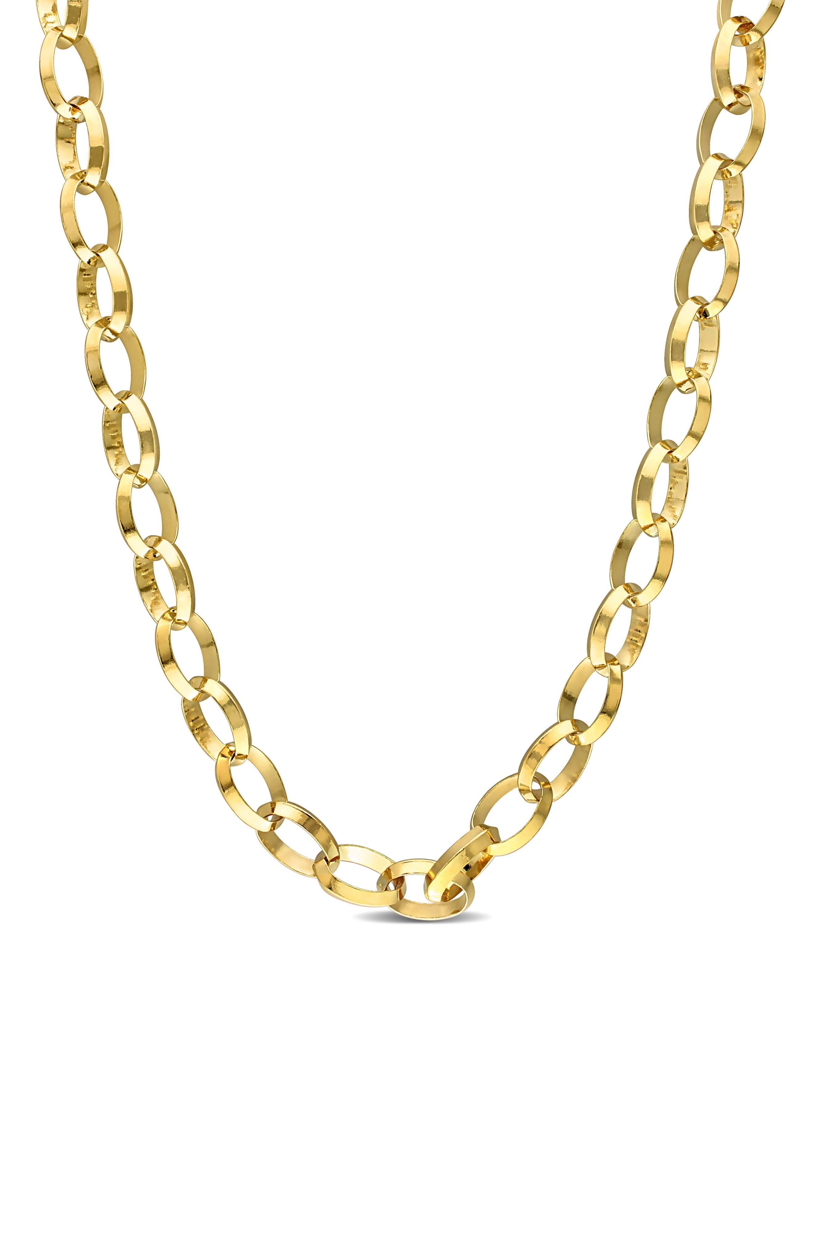 DELMAR Men's Rolo Link Chain Necklace