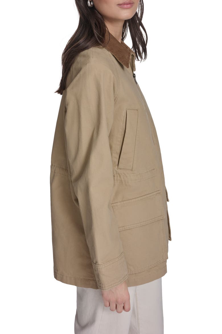 Cinched Barn Jacket, Alternate, color, TAN