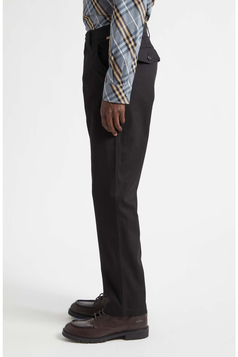 Arthur Cotton Twill Trousers, Alternate, color, BLACK