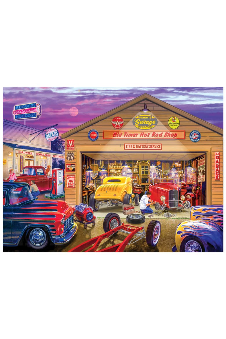 Old Timer's Hot Rods 750 Piece Puzzle, Alternate, color, Multicolor