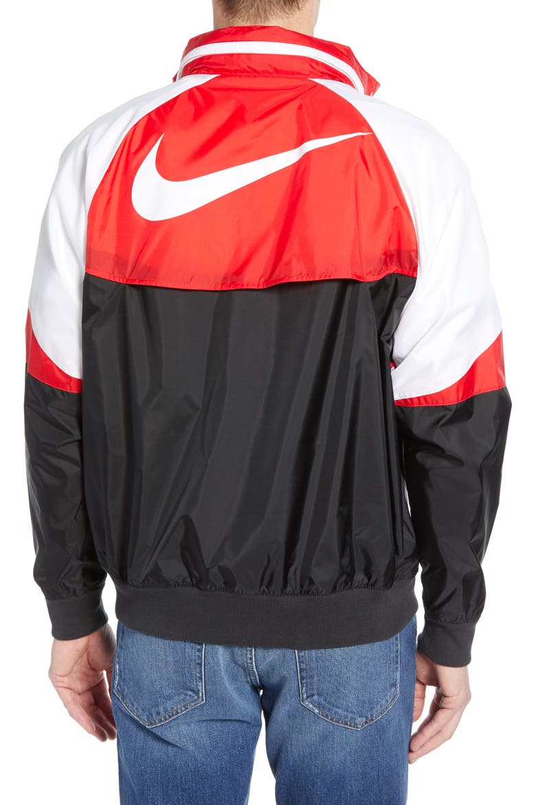 Winderunner Jacket, Alternate, color, BLACK/ UNIVERSITY RED/ WHITE