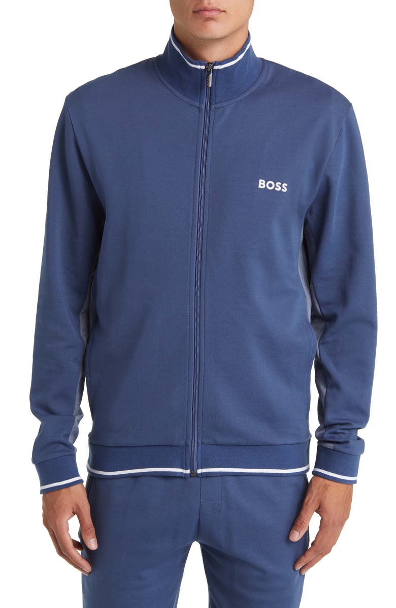 BOSS Tracksuit Lounge Jacket, Alternate, color, 