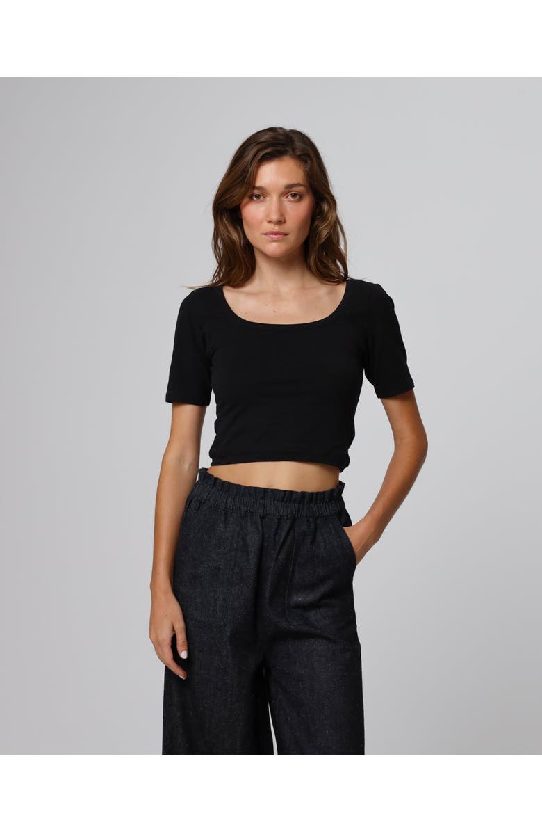 JUANA Classics Squareneck T-Shirt, Main, color, Black